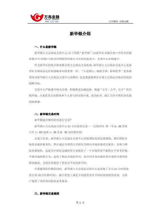 新华银介绍