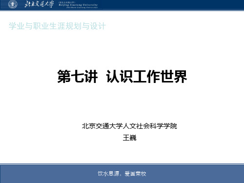 职业生涯规划第七讲