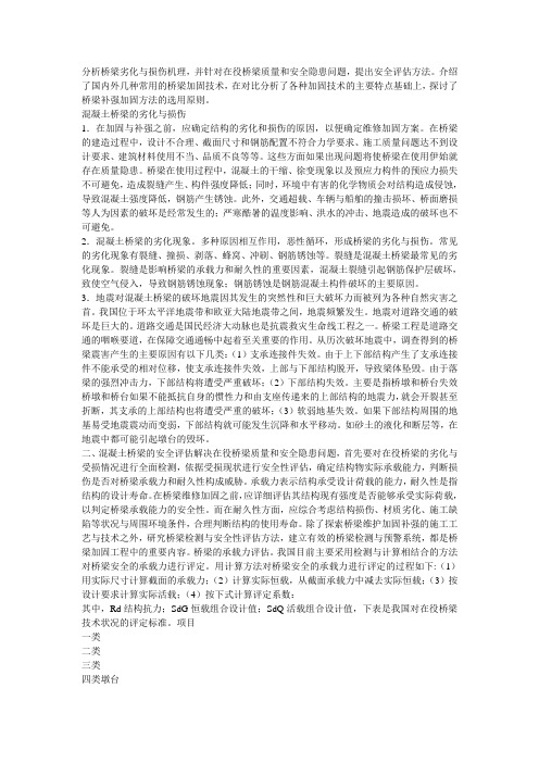 分析桥梁劣化与损伤机理