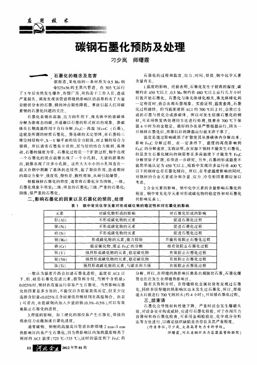 碳钢石墨化预防及处理