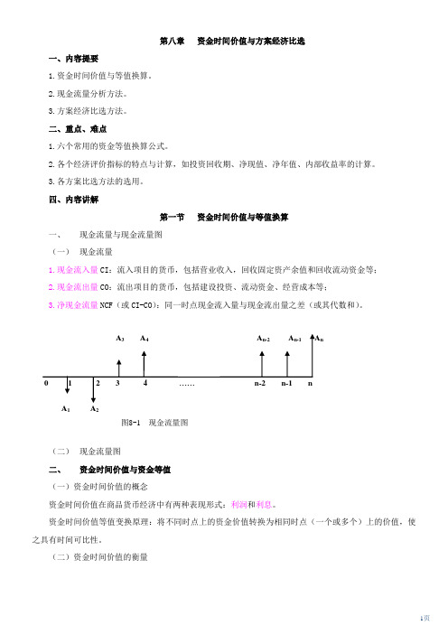 第八章_资金时间价值与方案经济比选