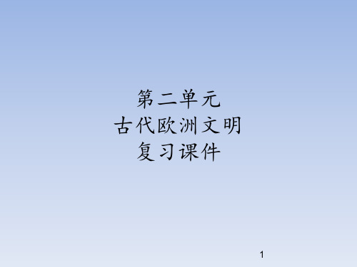 人教部编版初中九年级历史上册第二单元 古代欧洲文明 复习课件 (2)