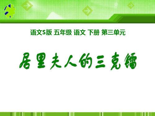 《居里夫人的三克镭》PPT课件三