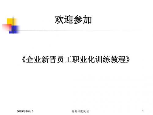 企业新进员工职业化课程.ppt