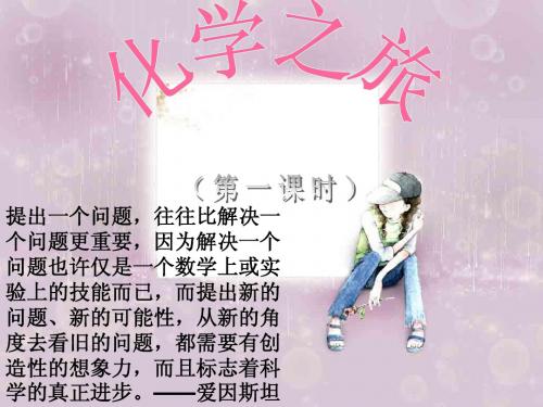 鲁教版初中化学八年级全一册1.2《体验化学探究》第一课时