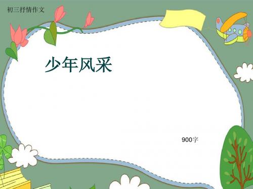 初三抒情作文《少年风采》900字(共11页PPT)