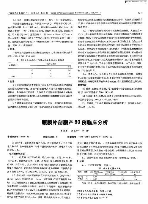 腹膜外剖腹产80例临床分析