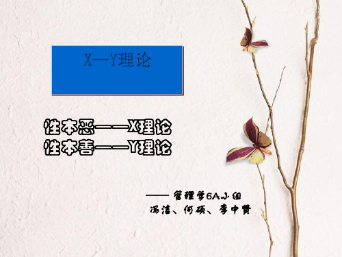 X-Y理论--管理学讲义(PPT 43页)