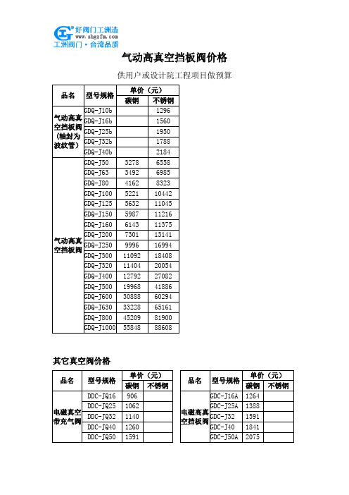 气动高真空挡板阀价格