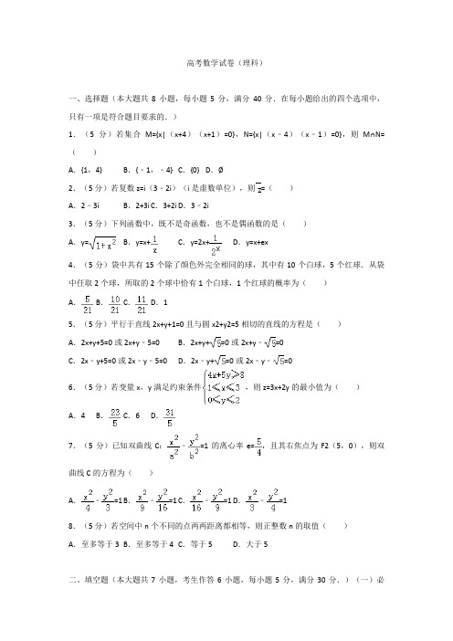 高考数学试卷理科013199