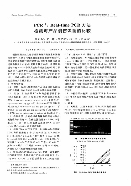 PCR与Real-time PCR方法检测海产品创伤弧菌的比较
