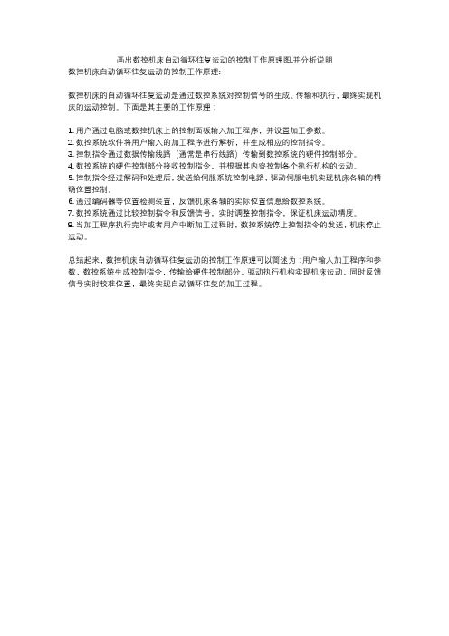 画出数控机床自动循环往复运动的控制工作原理图,并分析说明