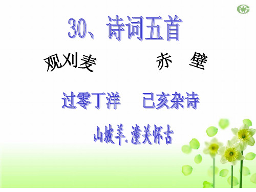 语文版八上30课《诗词五首》