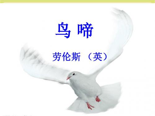 苏教版语文必修二第1专题《鸟啼》ppt课件