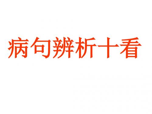 病句十看ppt
