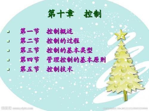管理学 第十章  控制