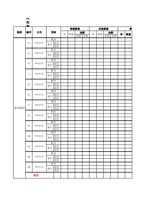 各集团每月资产汇总表
