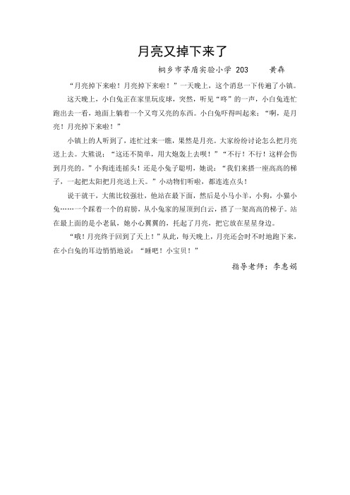 《月亮又掉下来了》