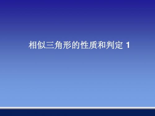 3.3 相似三角形的性质和判定1