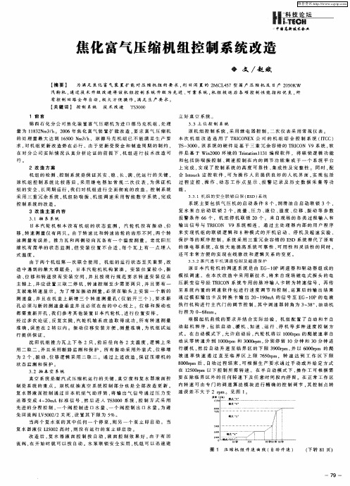 焦化富气压缩机组控制系统改造