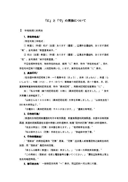 に、での使用方法