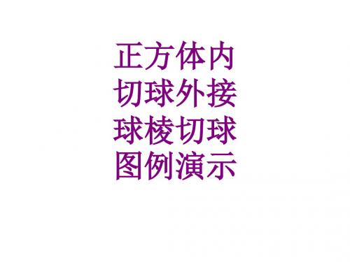 正方体内切球外接球棱切球图例演示
