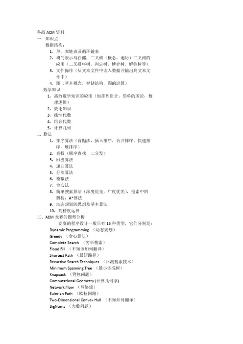 ACM程序设计竞赛例题