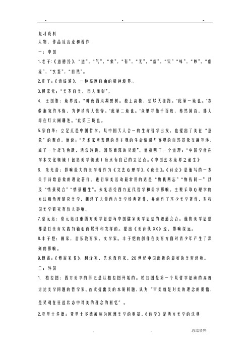 华南农业大学珠江学院美学复习资料