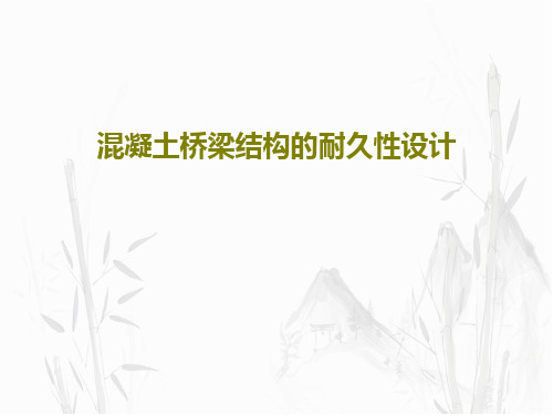 混凝土桥梁结构的耐久性设计PPT共26页