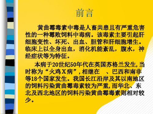 黄曲霉素中毒-优秀PPT文档