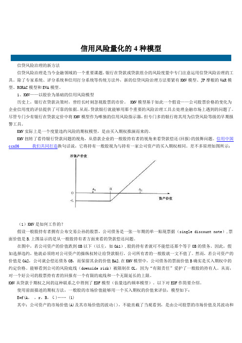 信用风险量化的4种模型