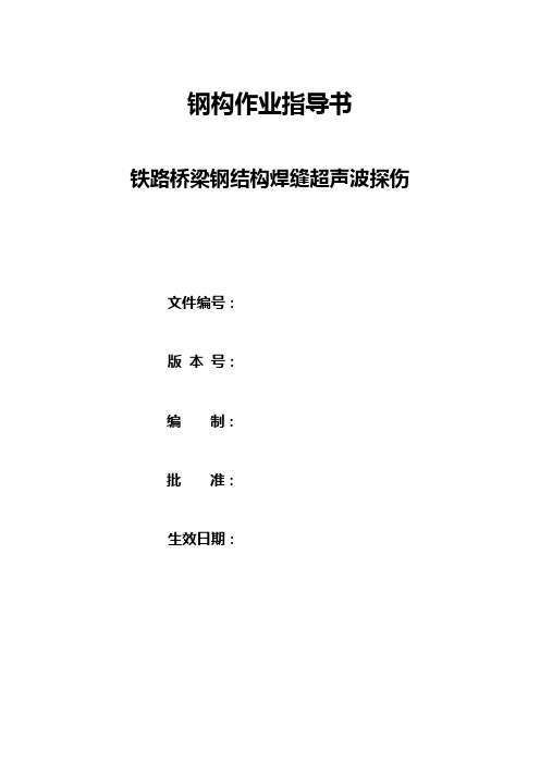 铁路桥梁钢结构焊缝超声波探伤实施细则