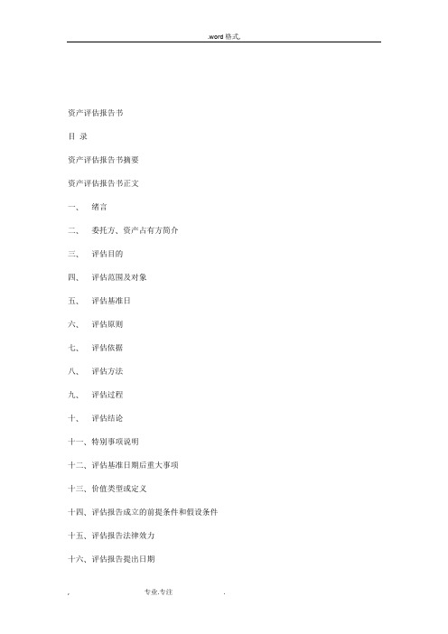 资产评估报告(例)