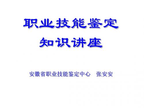 职业技能鉴定知识专题讲座PPT课件( 28页)