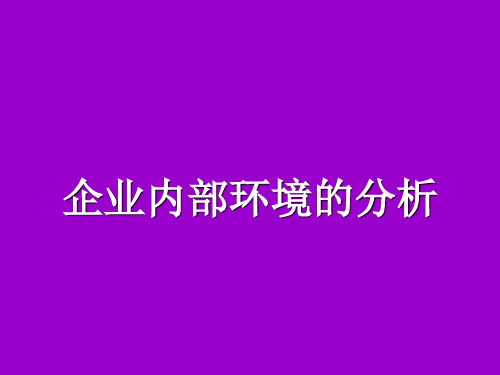 企业内部环境的分析课件PPT实用课件(共38页)