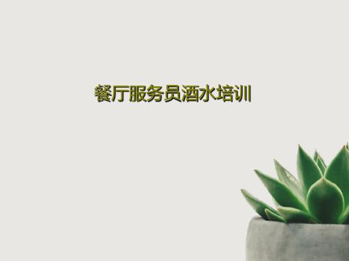 餐厅服务员酒水培训共82页文档