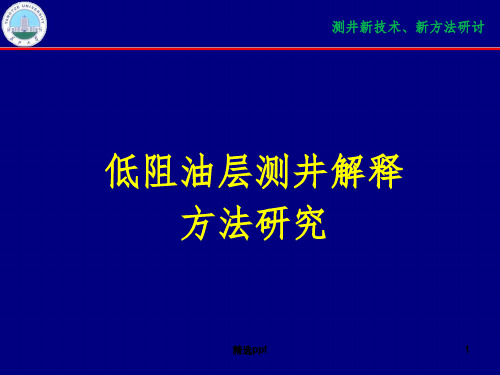 低阻油层测井解释方法研究
