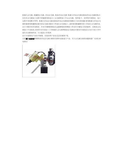 机器人去毛刺,机器人浮动去毛刺