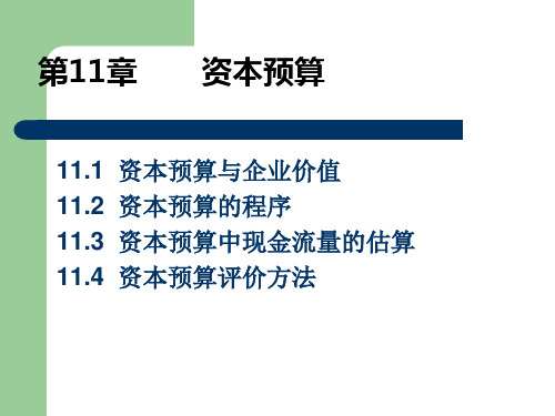 资本预算PPT讲义