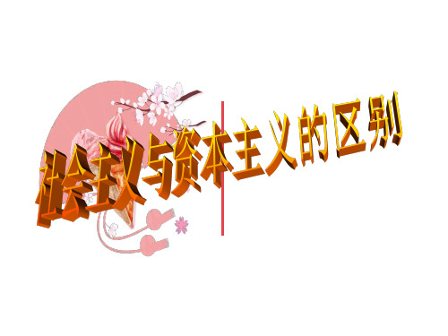 关于社会主义和资本主义的区别PPT