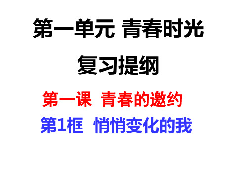 七年级下册道法复习提纲课件