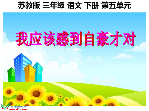 《我应该感到自豪才对》课件(苏教版三年级语文下册课件)