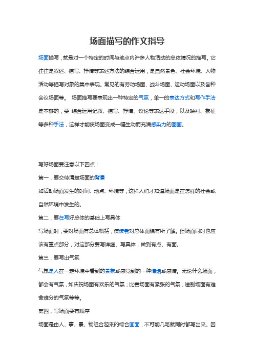 场面描写的作文指导