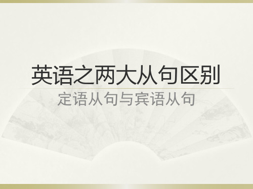 高一下半期book3英语课件定语从句与宾语从句的区别