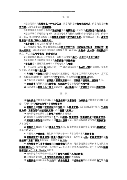 通信原理知识点