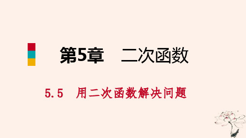 学九年级数学下册第5章二次函数5.5用二次函数解决问题5.5.4利用二次函数解决抛物线形拱桥问题导学