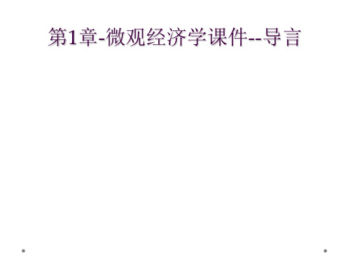 第1章-微观经济学课件--导言