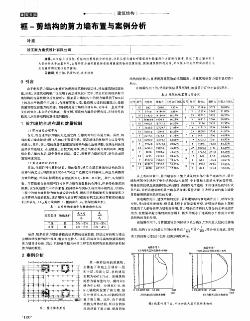 框-剪结构的剪力墙布置与案例分析