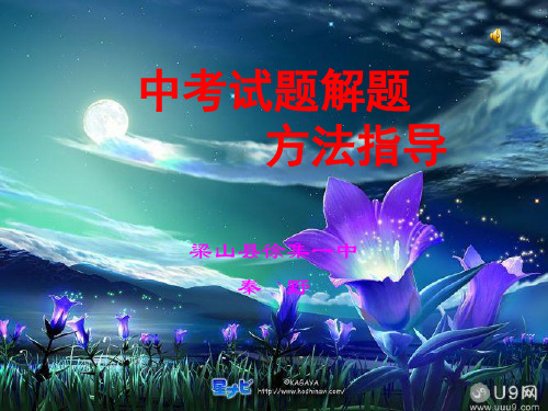 2013年中考政治解题方法指导