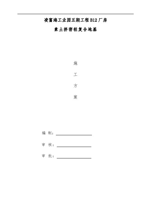 最新素土挤密桩工程施工组织设计方案(样本)